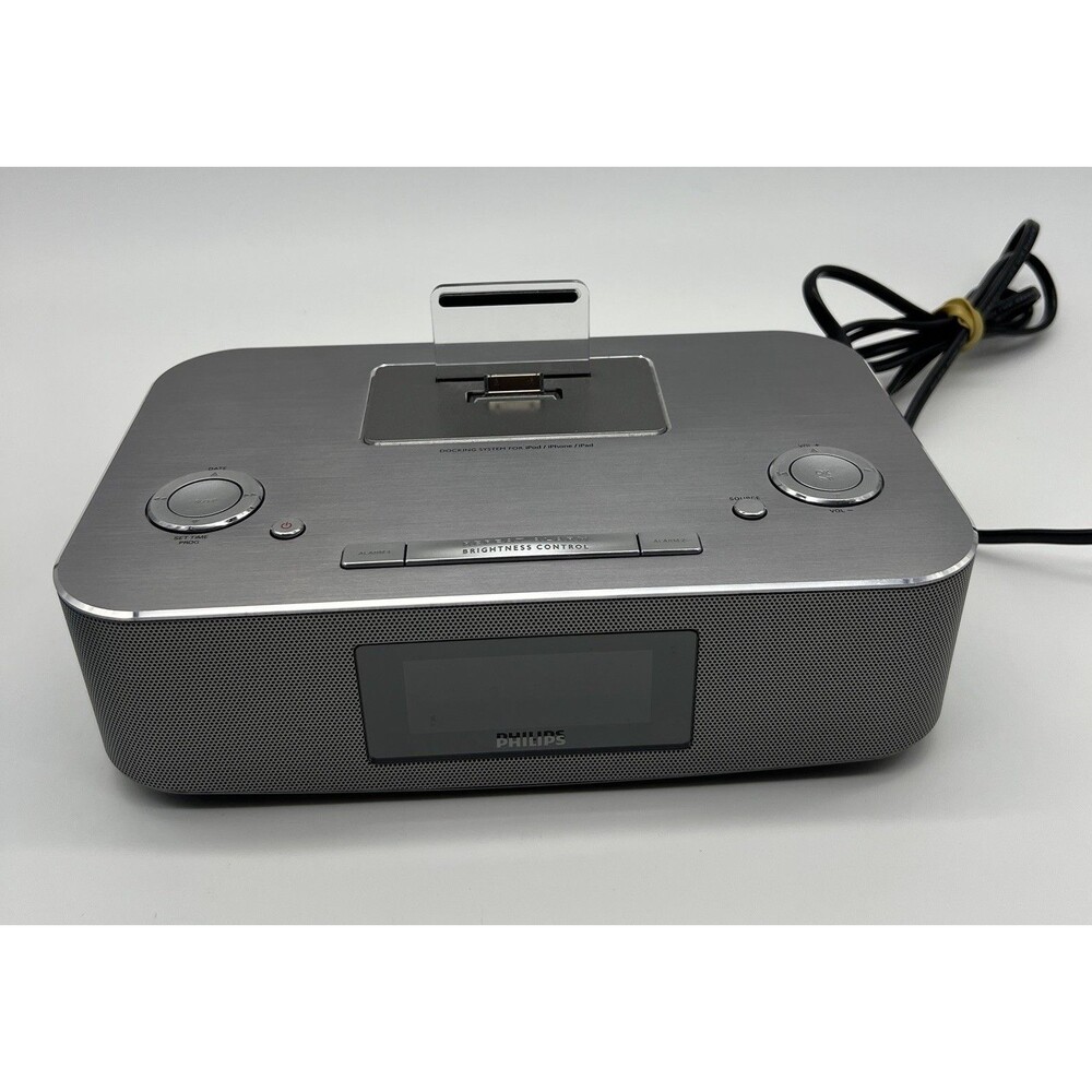 Philips DC291/37 30 Docking Station FM Radio Clock Dual Alarm for iPod NO remote